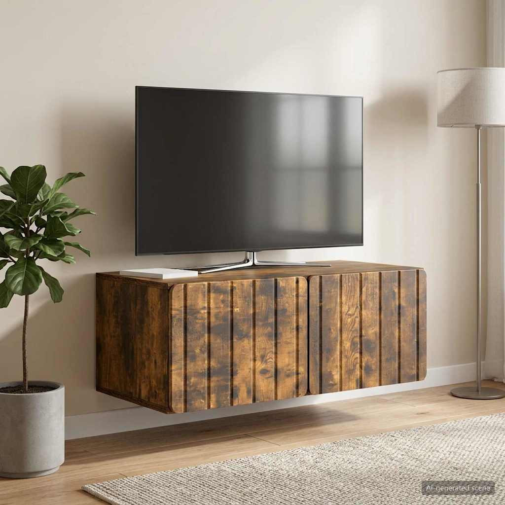 vidaXL Wandmontierter TV-Schrank 78,5 x 41 x 30 cm Raucheiche