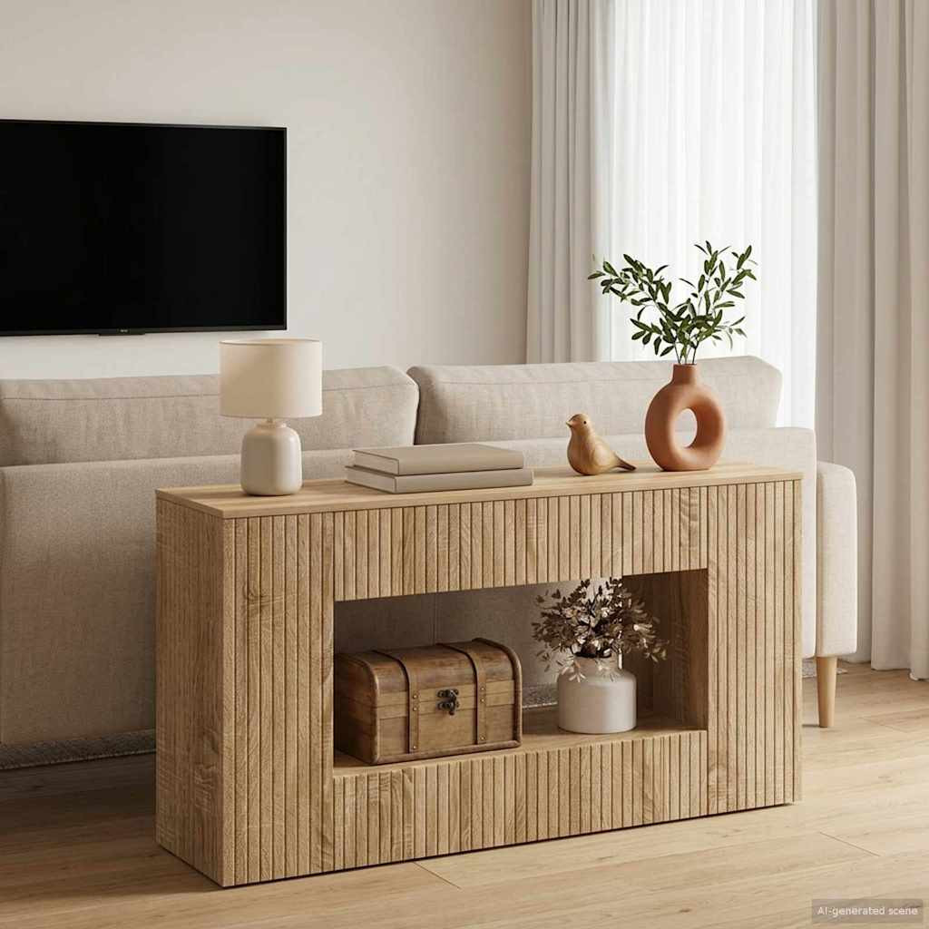 vidaXL Konsolentisch Sonoma-Eiche 101 x 29 x 74 cm Holzwerkstoff