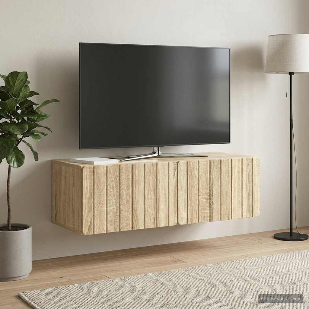 vidaXL Wandmontierter TV-Schrank 98 x 41 x 30 cm Sonoma-Eiche