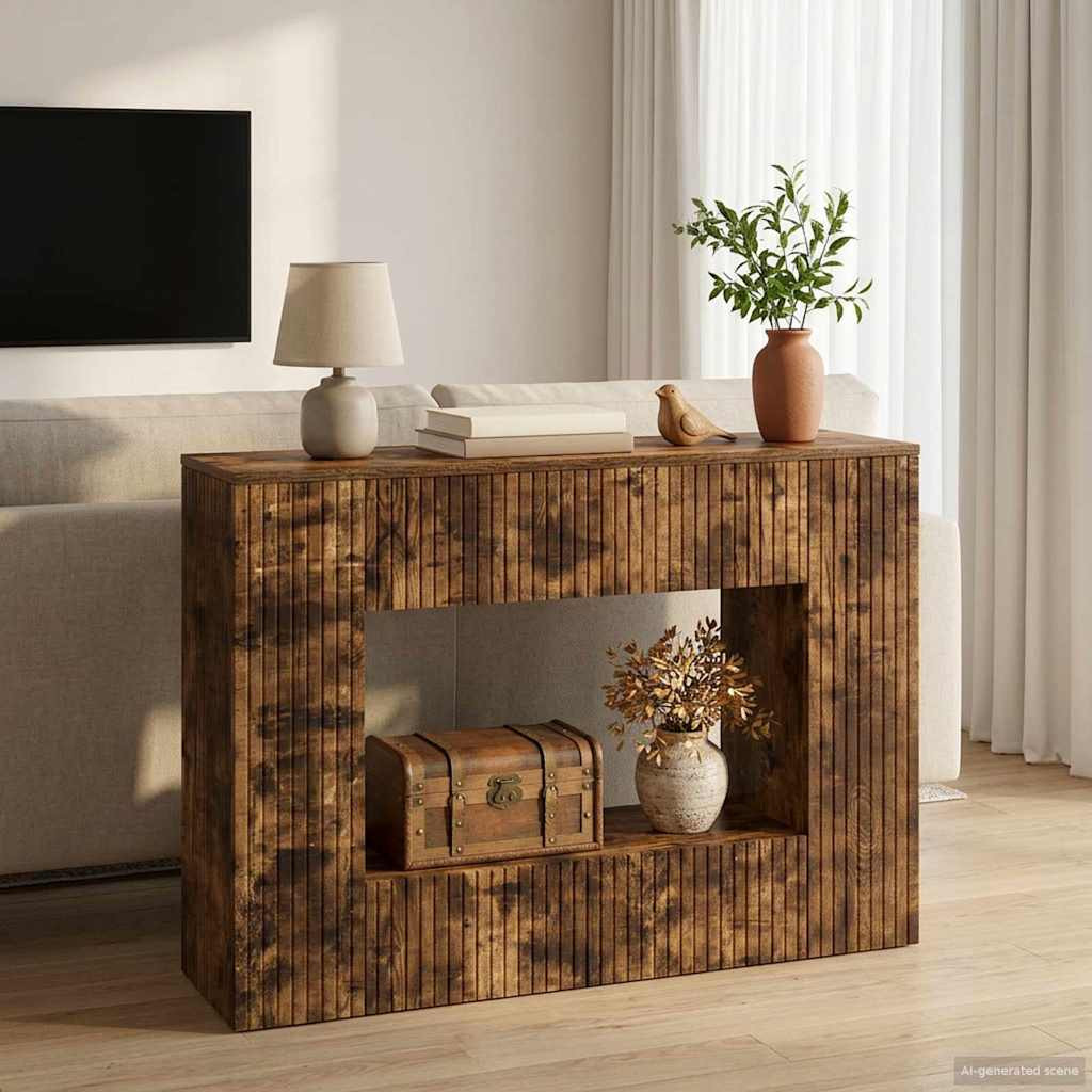 vidaXL Konsolentisch Geräucherte Eiche 101 x 29 x 74 cm Holzwerkstoff