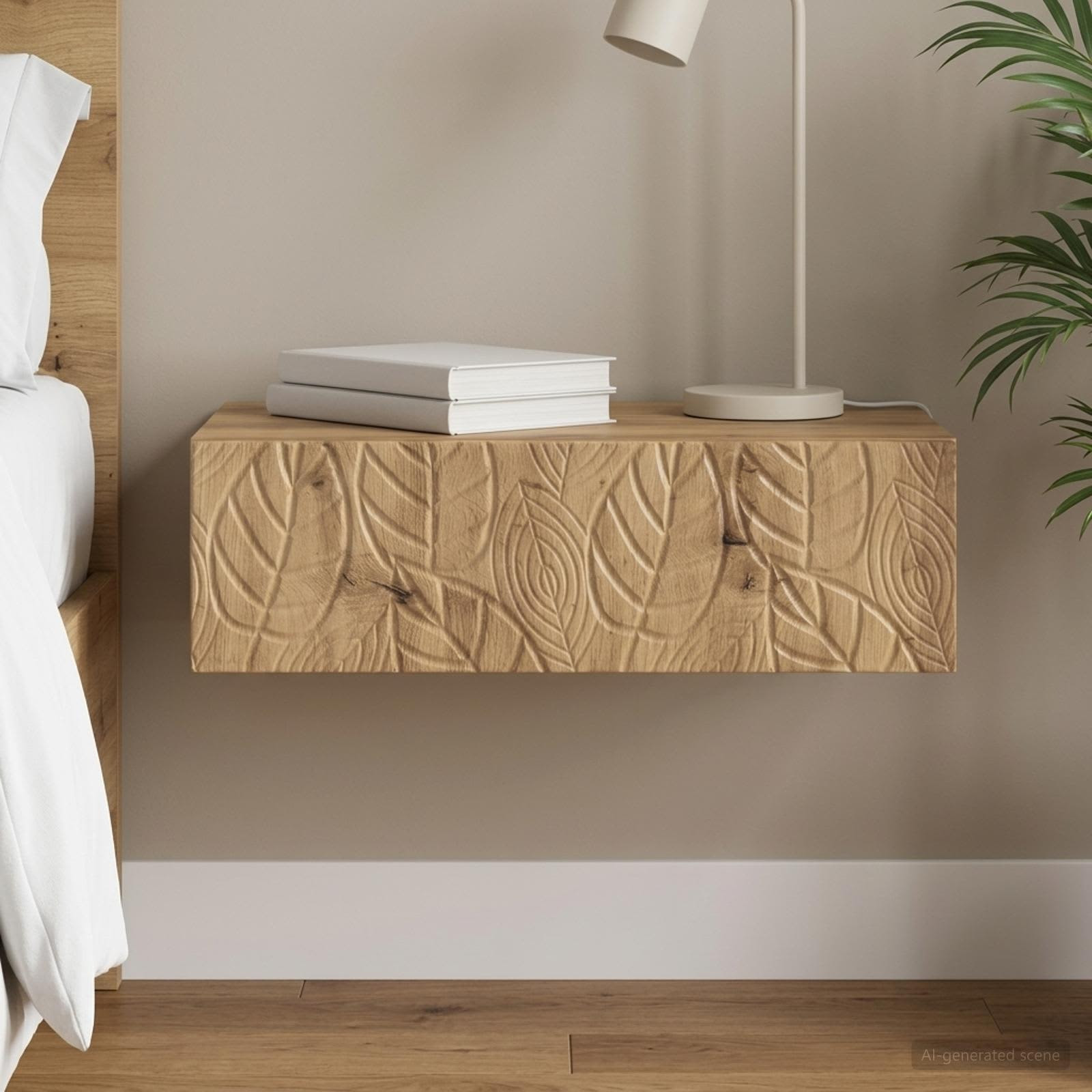 vidaXL Wandmontierter Beistelltisch 59 x 34,5 x 17 cm Holzwerkstoff