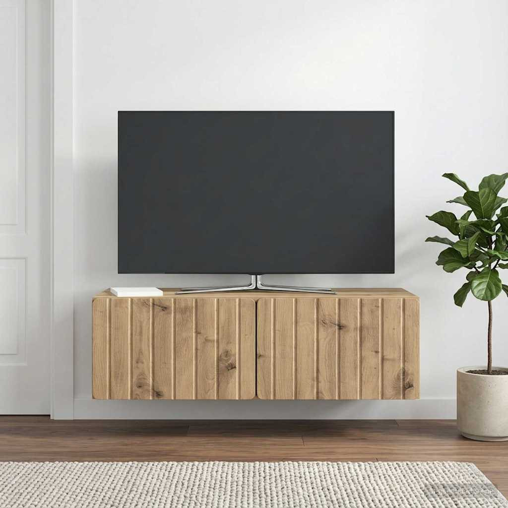 vidaXL Wandmontierter TV-Schrank 98 x 41 x 30 cm Artisan-Eiche