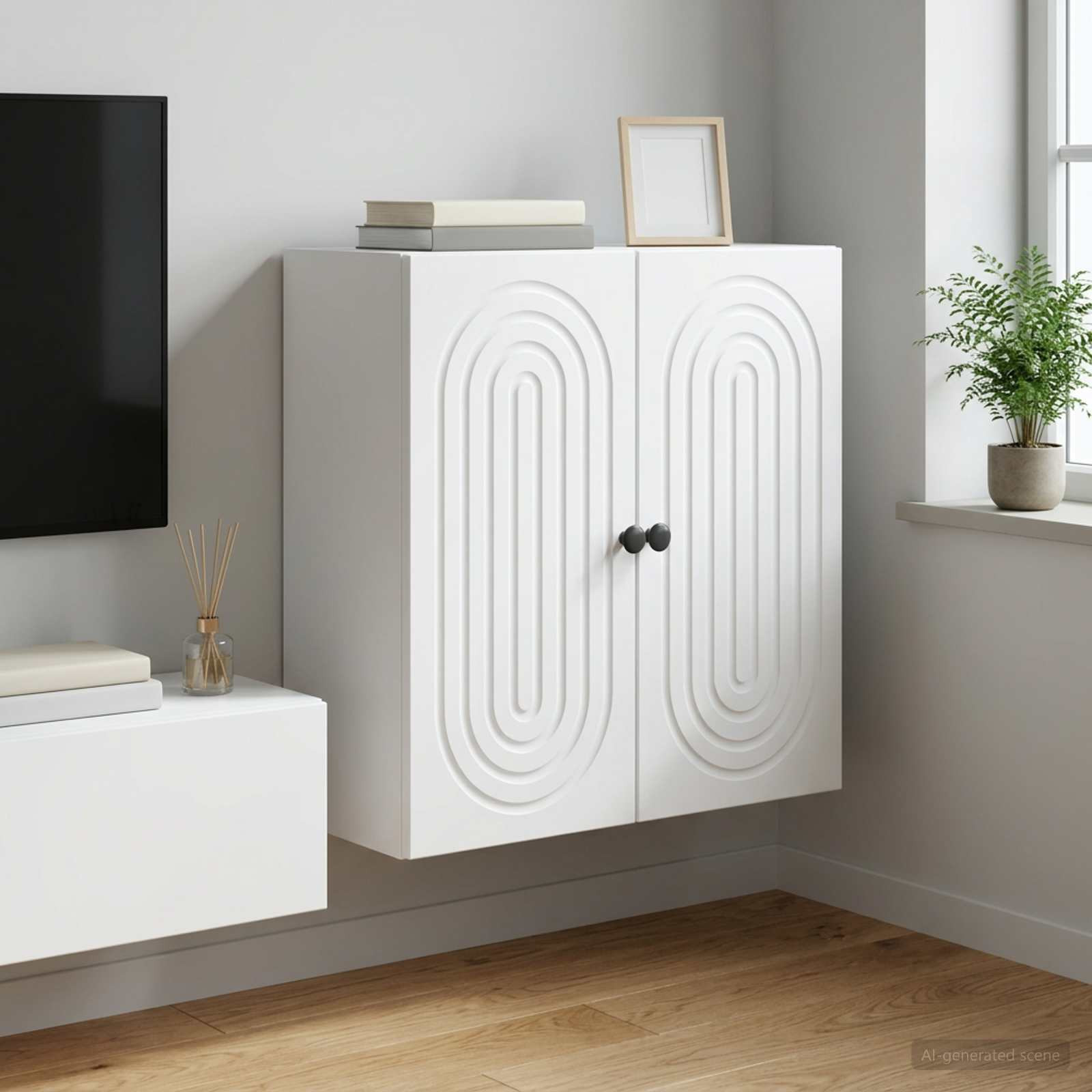 vidaXL Wandschrank Weiß 59 x 31 x 60 cm Holzwerkstoff