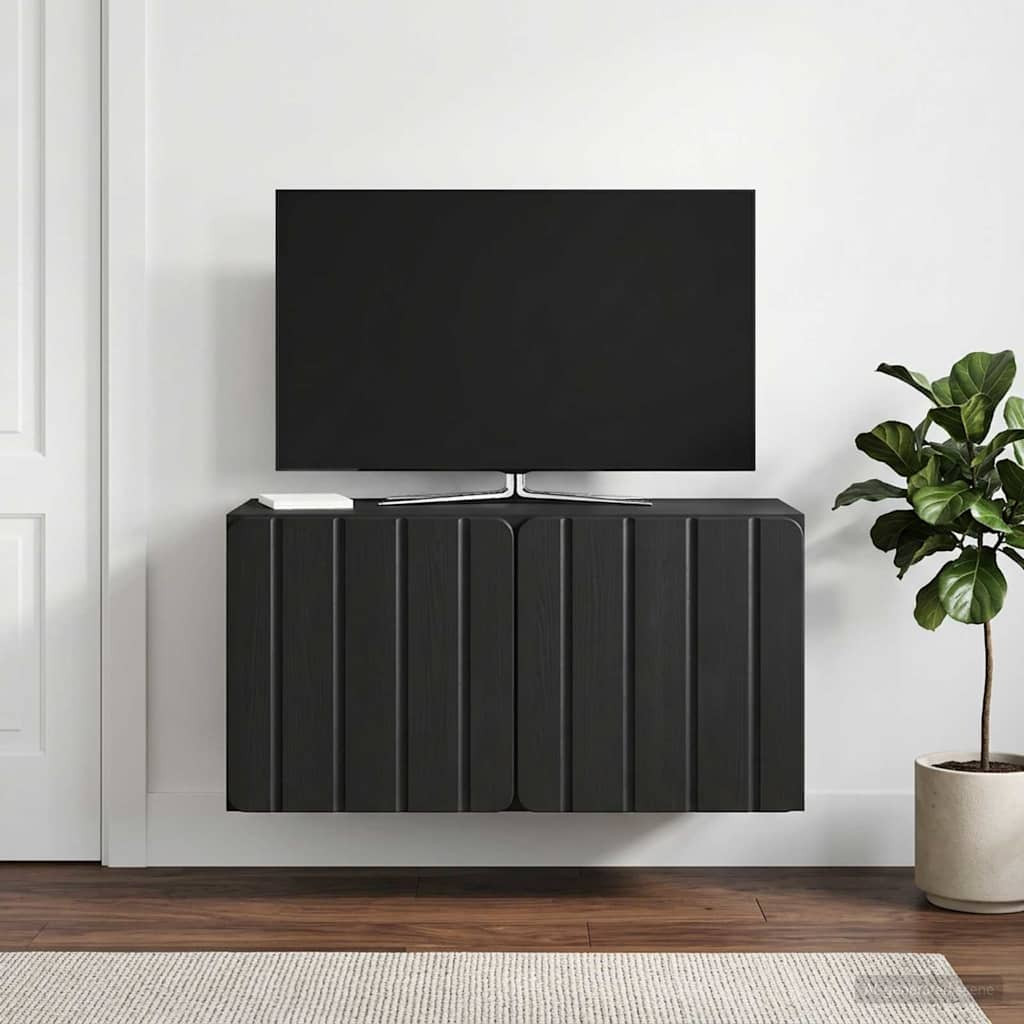 vidaXL Wandmontierter TV-Schrank 59,5 x 31 x 30 cm Schwarz