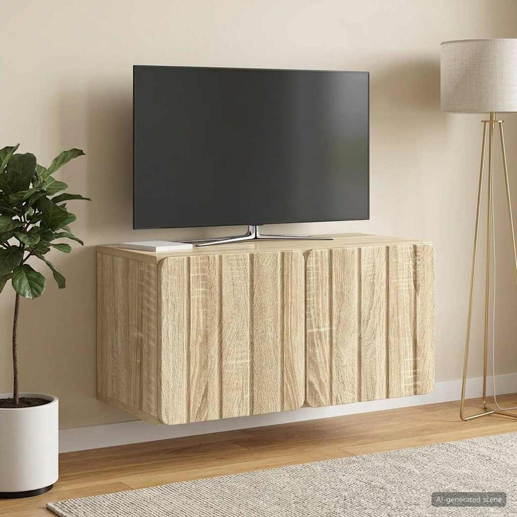 vidaXL Wandmontierter TV-Schrank 59,5 x 31 x 30 cm Sonoma-Eiche