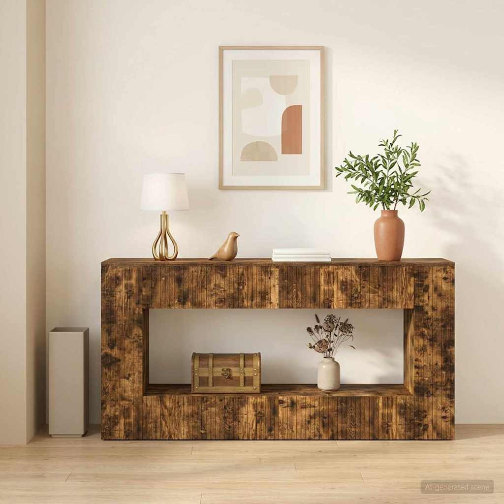 vidaXL Konsolentisch Geräucherte Eiche 155 x 29 x 74 cm Holzwerkstoff