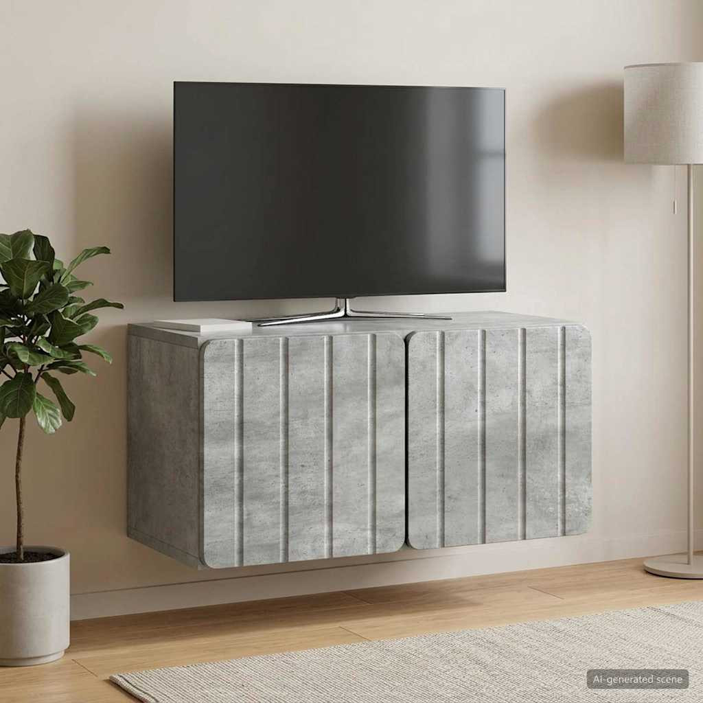 vidaXL Wandmontierter TV-Schrank 59,5 x 31 x 30 cm Betongrau