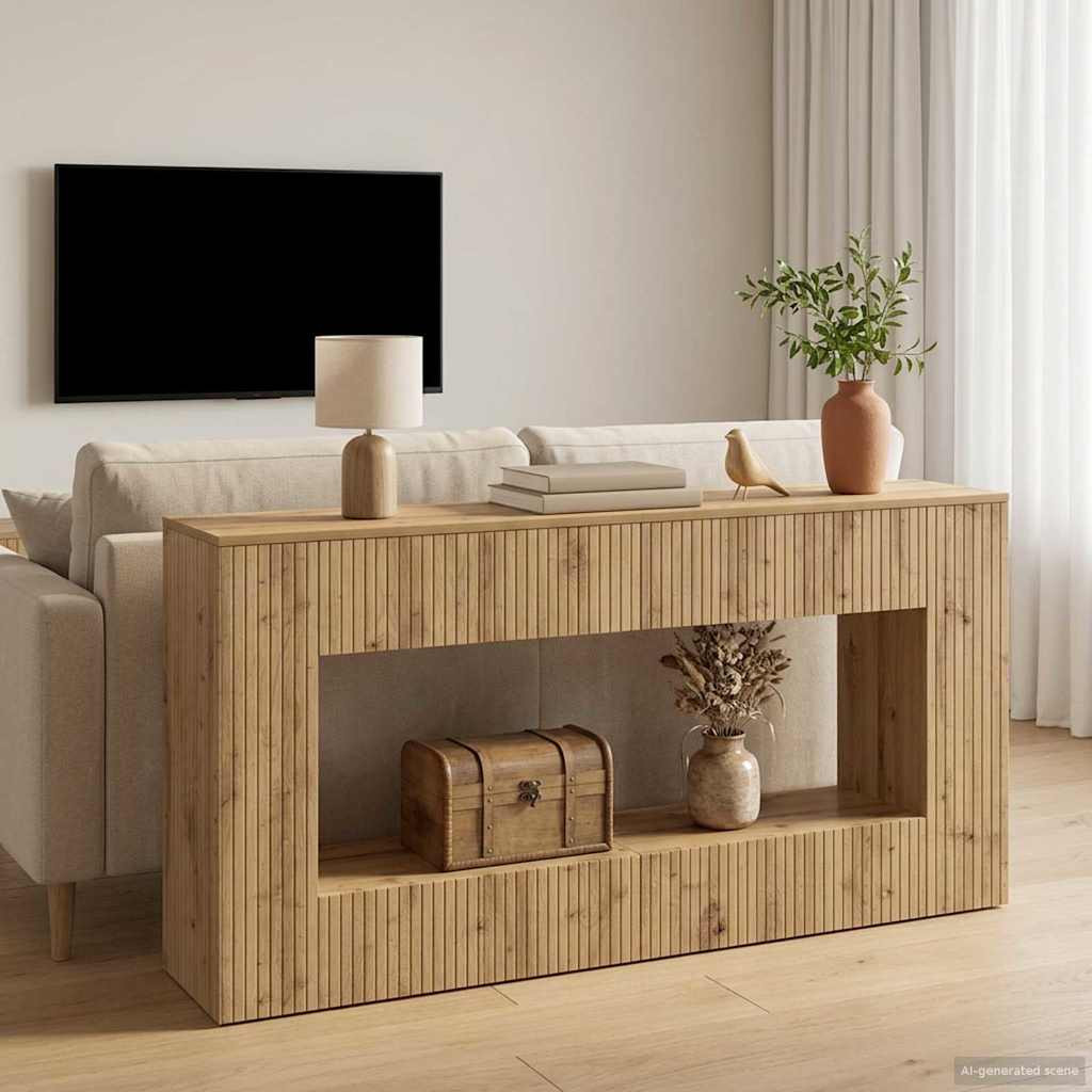 vidaXL Konsolentisch Artisan-Eiche 155 x 29 x 74 cm Holzwerkstoff