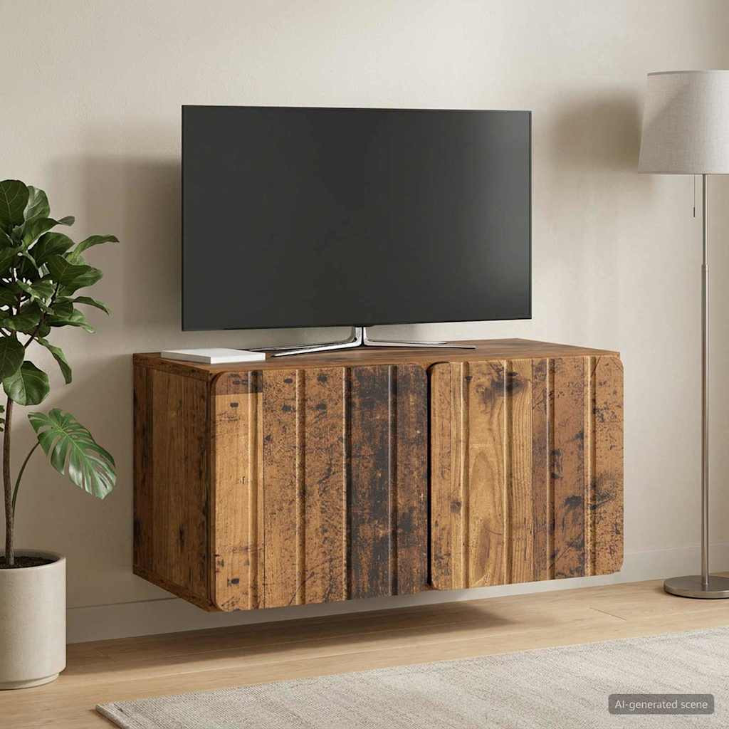 vidaXL Wandmontierter TV-Schrank 59,5 x 31 x 30 cm Altholz