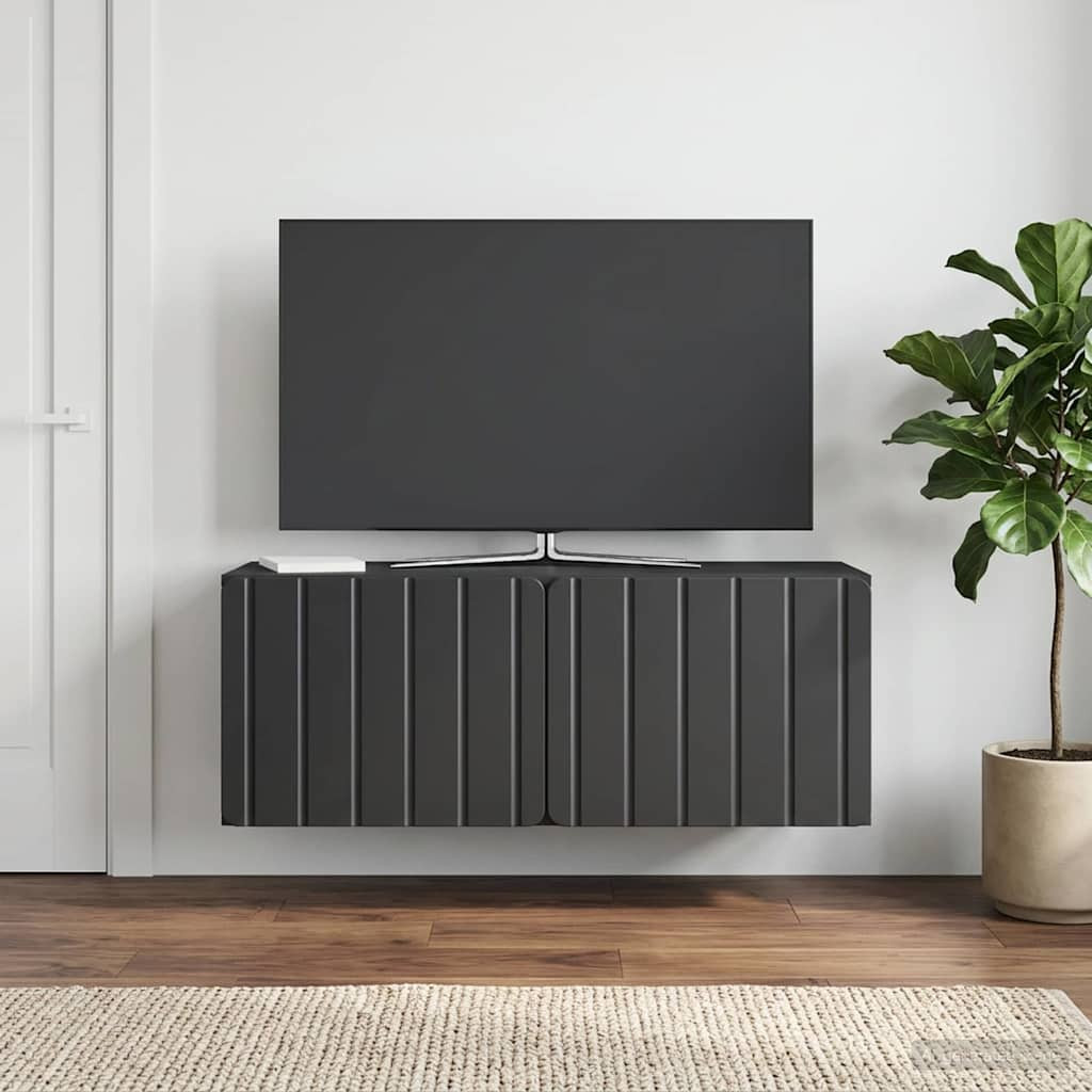 vidaXL Wandmontierter TV-Schrank 78,5 x 31 x 30 cm Schwarz