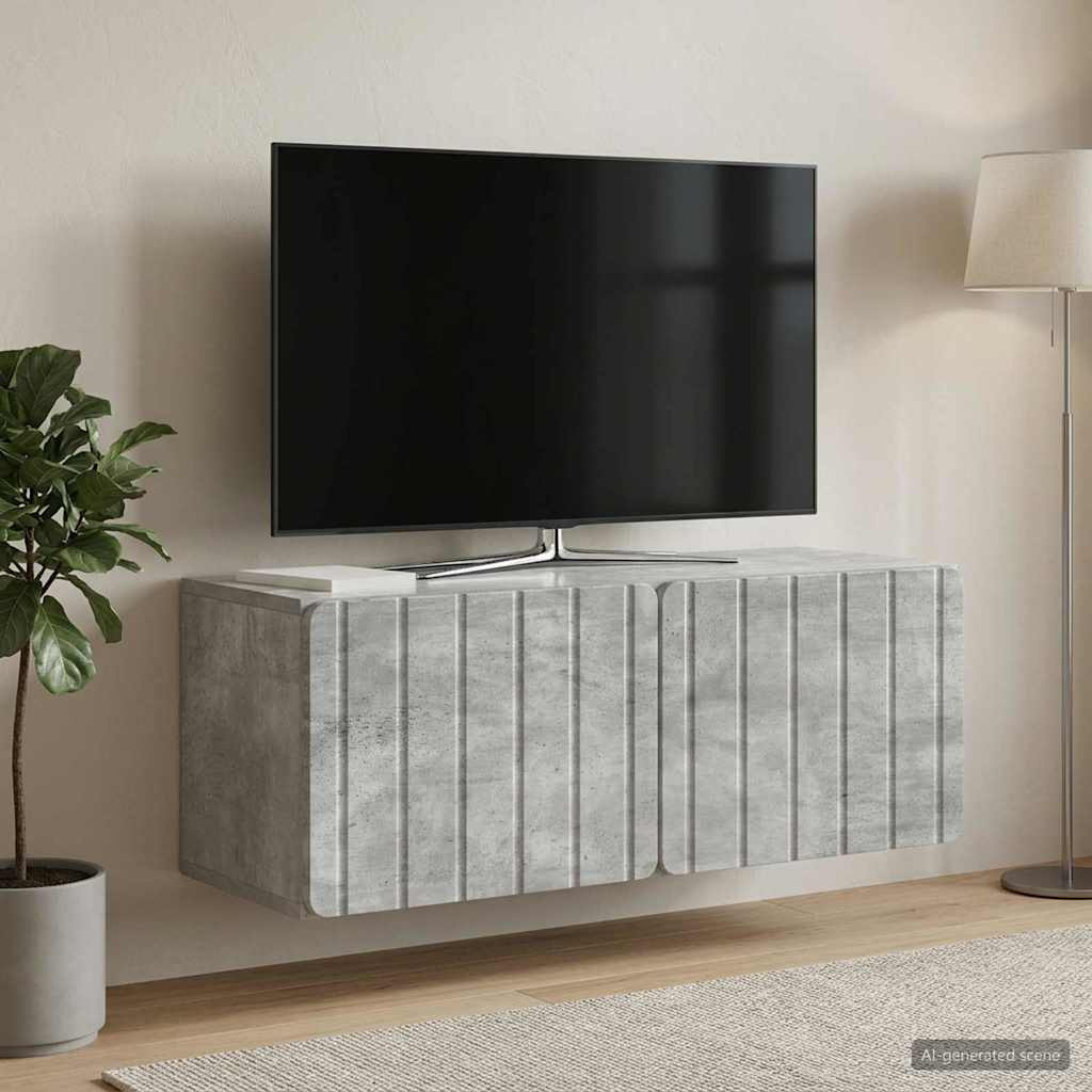 vidaXL Wandmontierter TV-Schrank 78,5 x 31 x 30 cm Betongrau