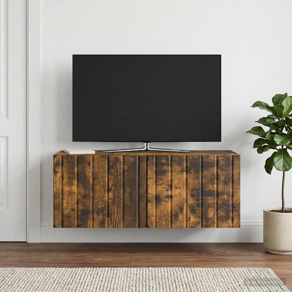 vidaXL Wandmontierter TV-Schrank 78,5 x 31 x 30 cm Raucheiche
