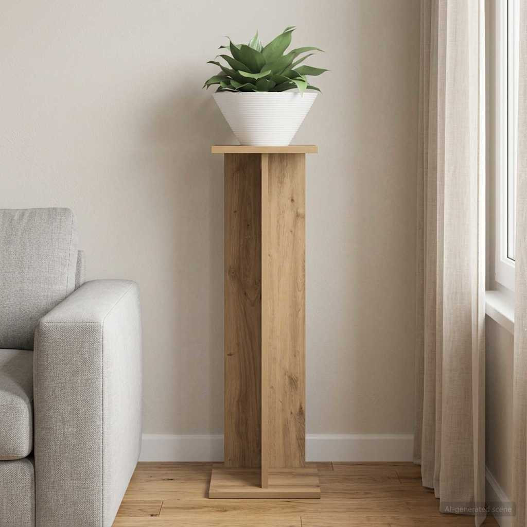 vidaXL Pflanzenständer Artisan-Eiche 25 x 25,5 x 80,5 cm Holzwerkstoff