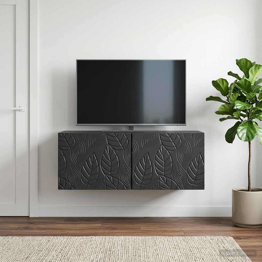 vidaXL Wandmontierter TV-Schrank 59,5 x 41 x 30 cm Schwarz