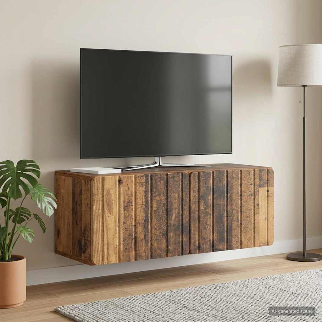vidaXL Wandmontierter TV-Schrank 78,5 x 31 x 30 cm Altholz