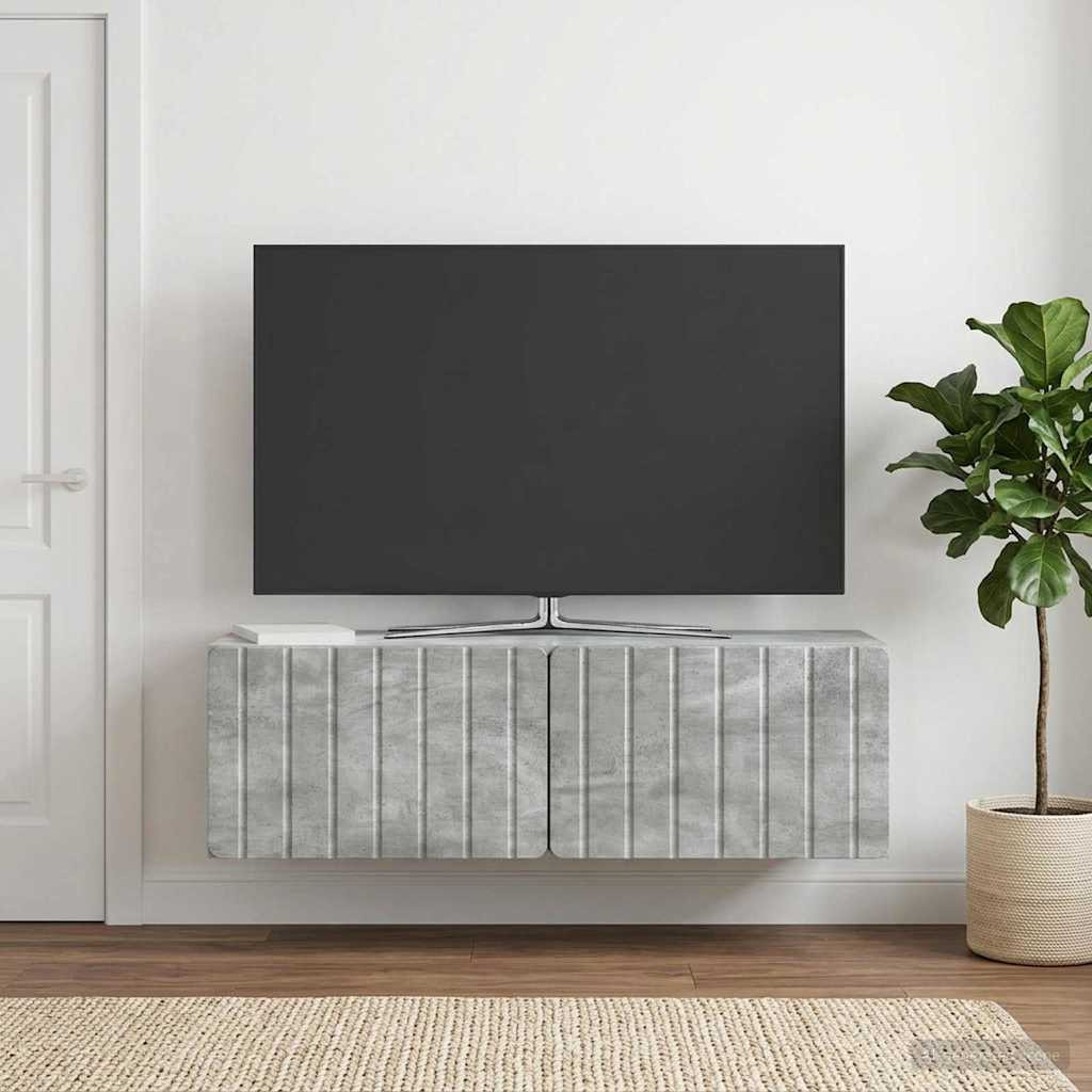 vidaXL Wandmontierter TV-Schrank 98 x 31 x 30 cm Betongrau