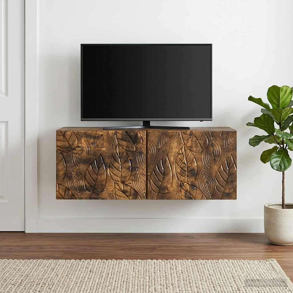 vidaXL Wandmontierter TV-Schrank 78,5 x 41 x 30 cm Geräucherte Eiche