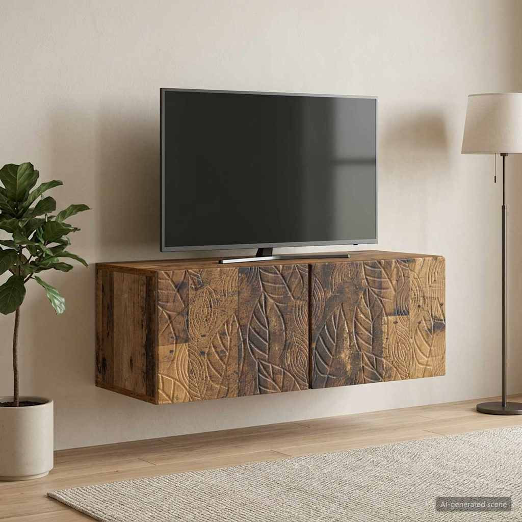 vidaXL Wandmontierter TV-Schrank 78,5 x 41 x 30 cm Altholz