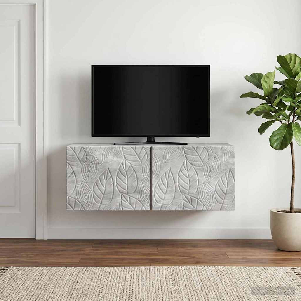 vidaXL Wandmontierter TV-Schrank 98 x 41 x 30 cm Betongrau