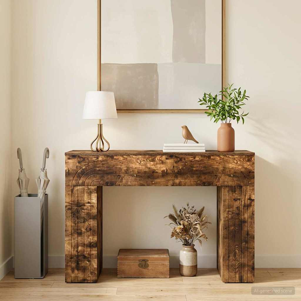 vidaXL Couchtisch Geräucherte Eiche 102 x 35 x 75 cm Holzwerkstoff