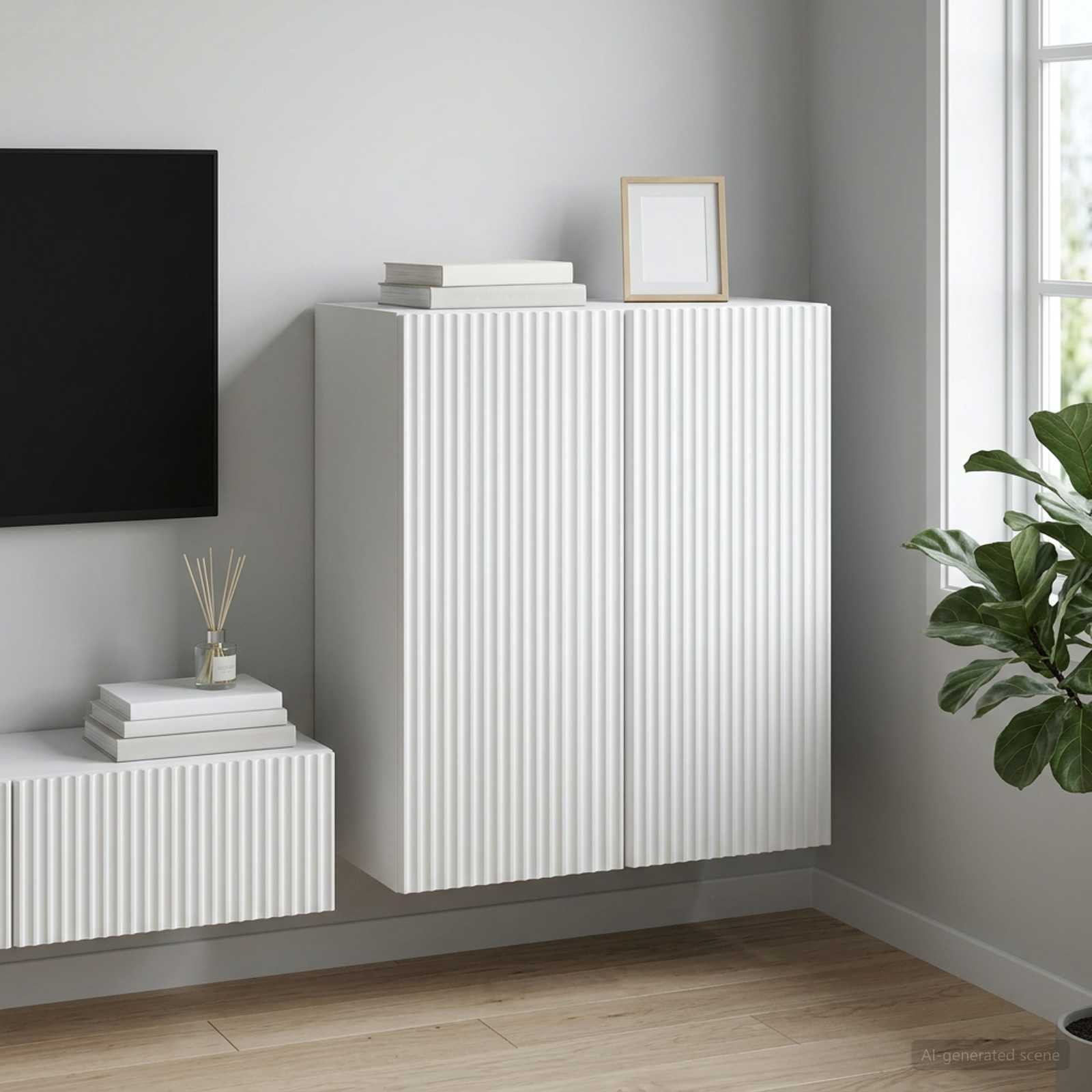 vidaXL Wandschrank 59 x 31 x 60 cm Holzwerkstoff Weiß