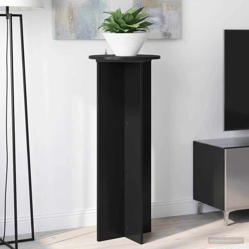 vidaXL Pflanzenständer 2 pcs Schwarz Ø40 x 100 cm Holzwerkstoff
