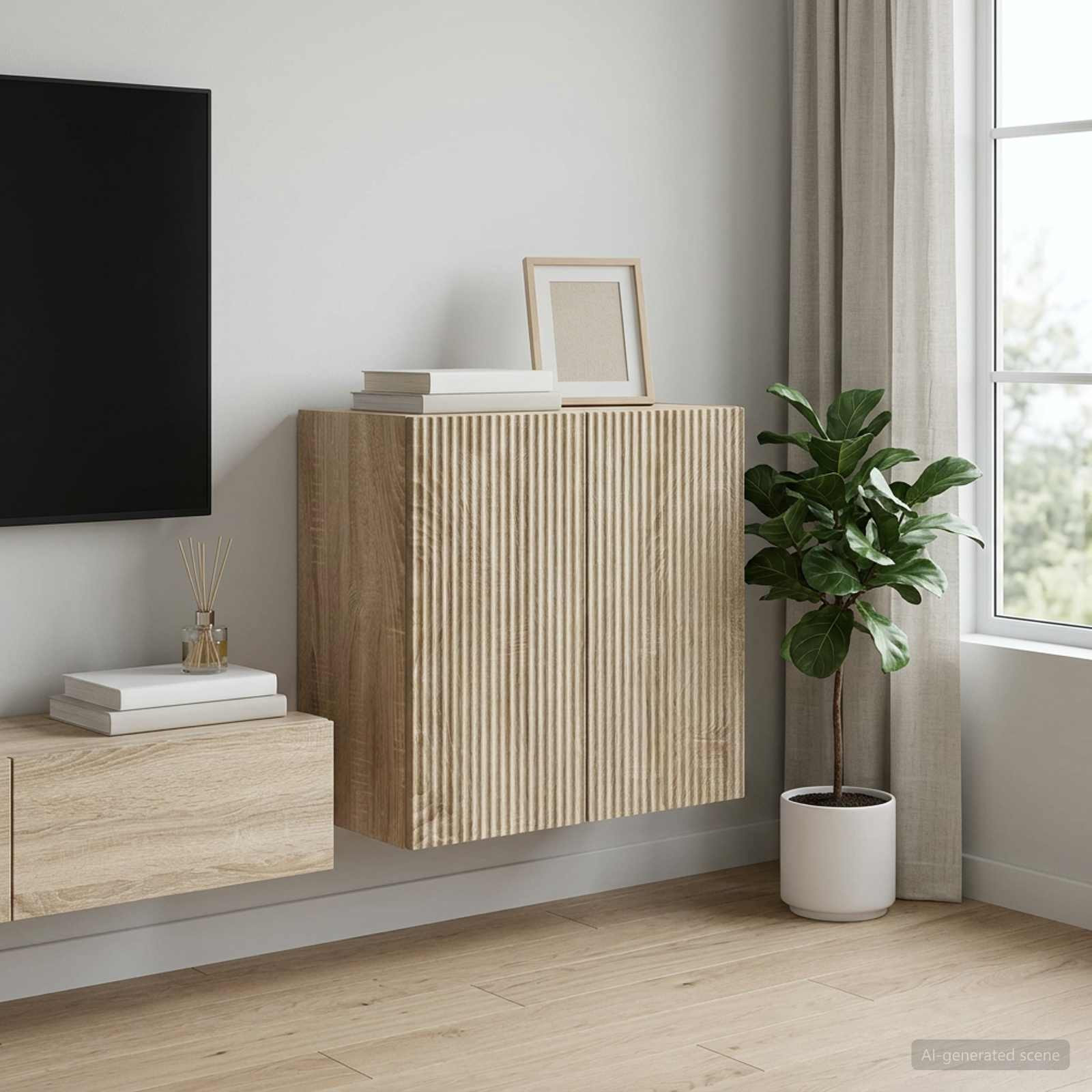 vidaXL Wandschrank Sonoma-Eiche 59 x 31 x 60 cm Holzwerkstoff