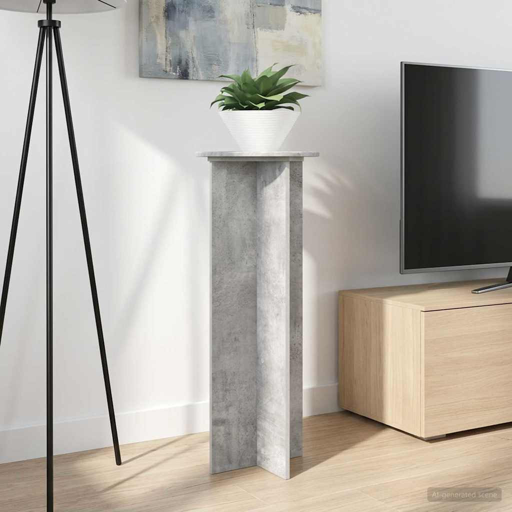vidaXL Pflanzenständer 2 pcs Betongrau Ø40 x 100 cm Holzwerkstoff