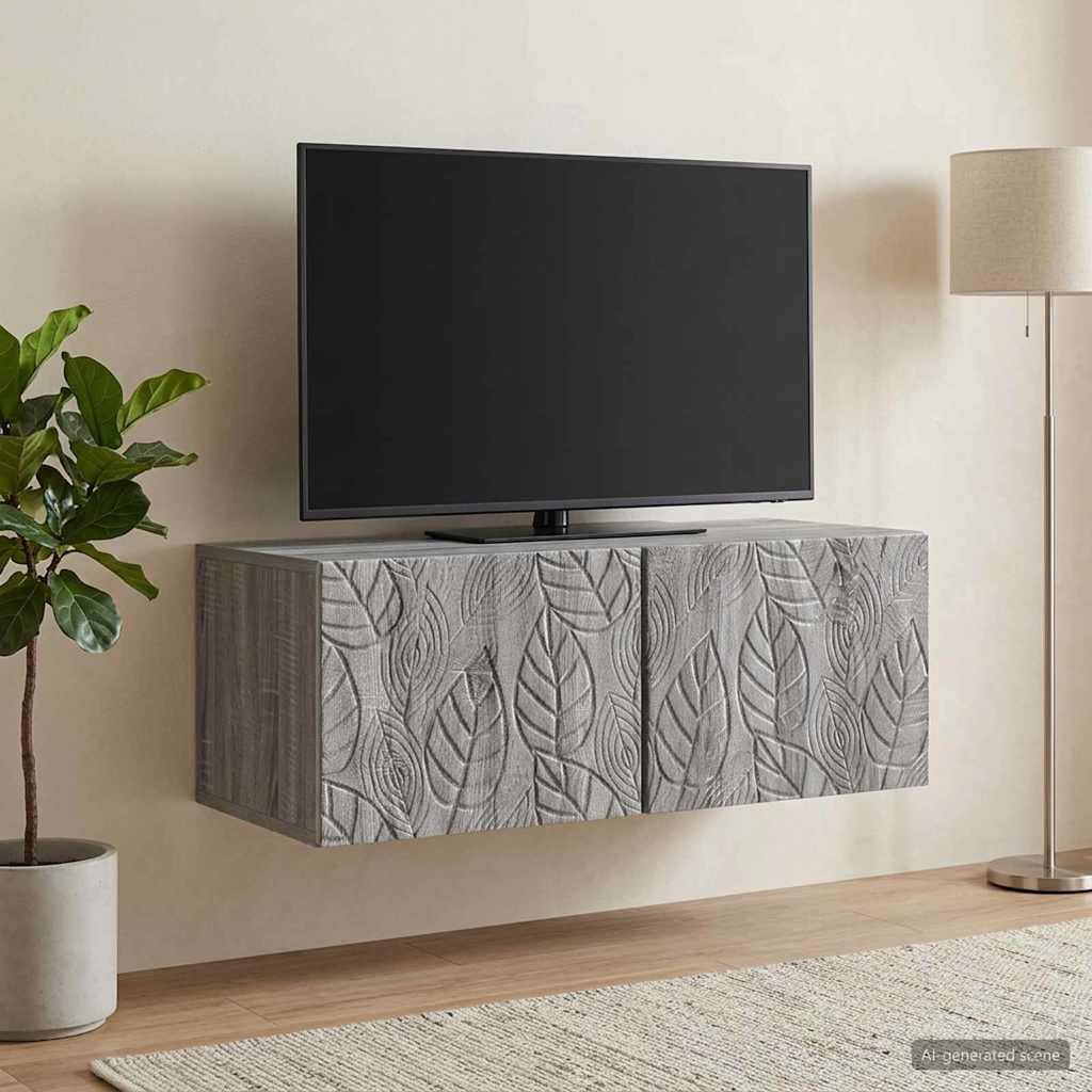 vidaXL Wandmontierter TV-Schrank 59,5 x 31 cm Grau Sonoma