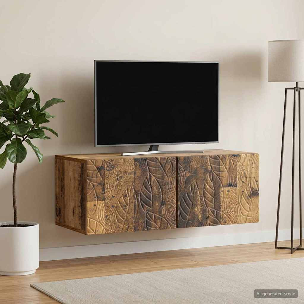 vidaXL Wandmontierter TV-Schrank 59,5 x 31 cm Altholz Holzwerkstoff
