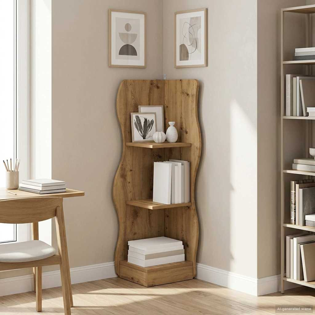 vidaXL Eckregal Artisan-Eiche 34 x 33 x 102 cm Holzwerkstoff