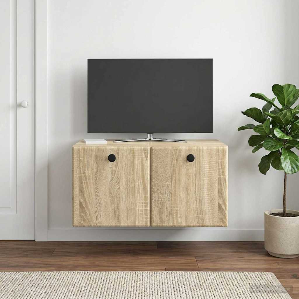 vidaXL Wandmontierter TV-Schrank 59,5 x 41 x 30 cm Sonoma-Eiche