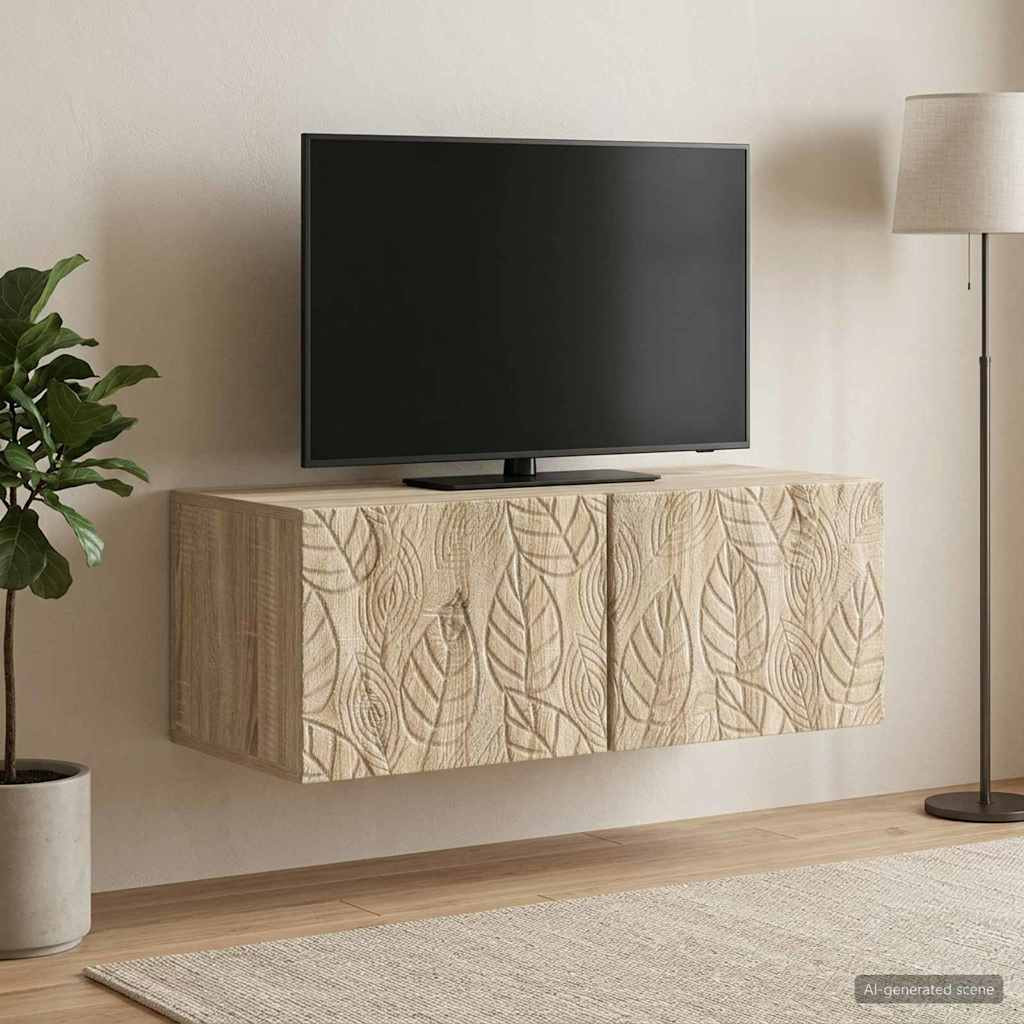 vidaXL Wandmontierter TV-Schrank 78,5 x 31 cm Sonoma-Eiche