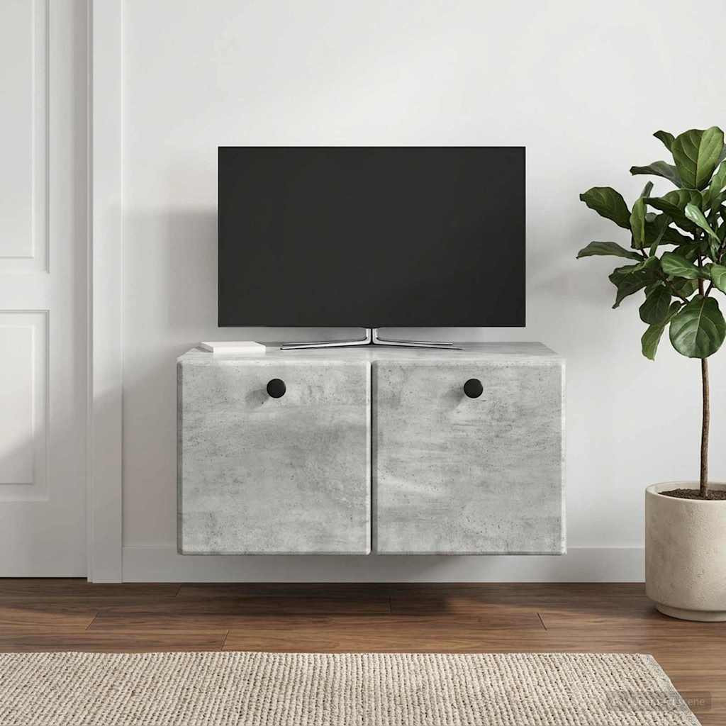 vidaXL Wandmontierter TV-Schrank 59,5 x 41 x 30 cm Betongrau
