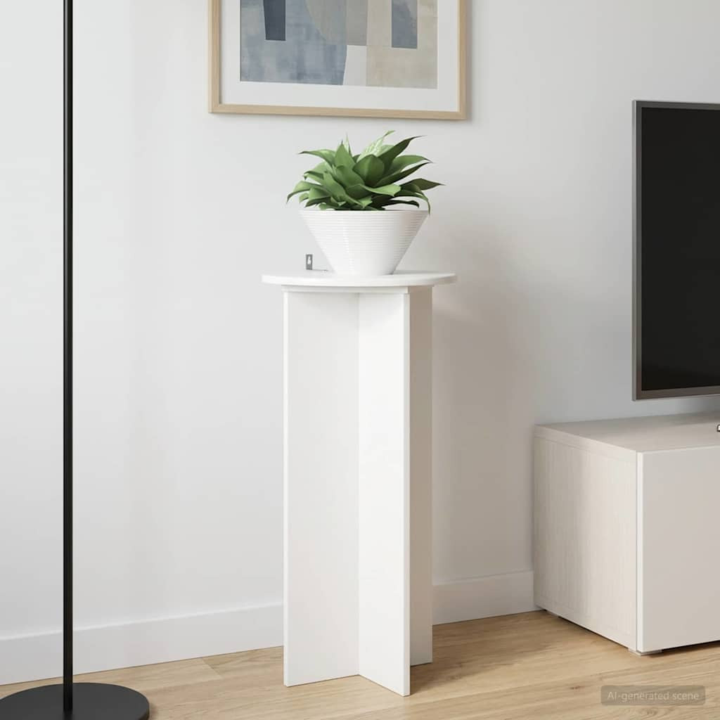 vidaXL Pflanzenständer 2 pcs Hochglanz Weiß 40 x 40 x 80 cm