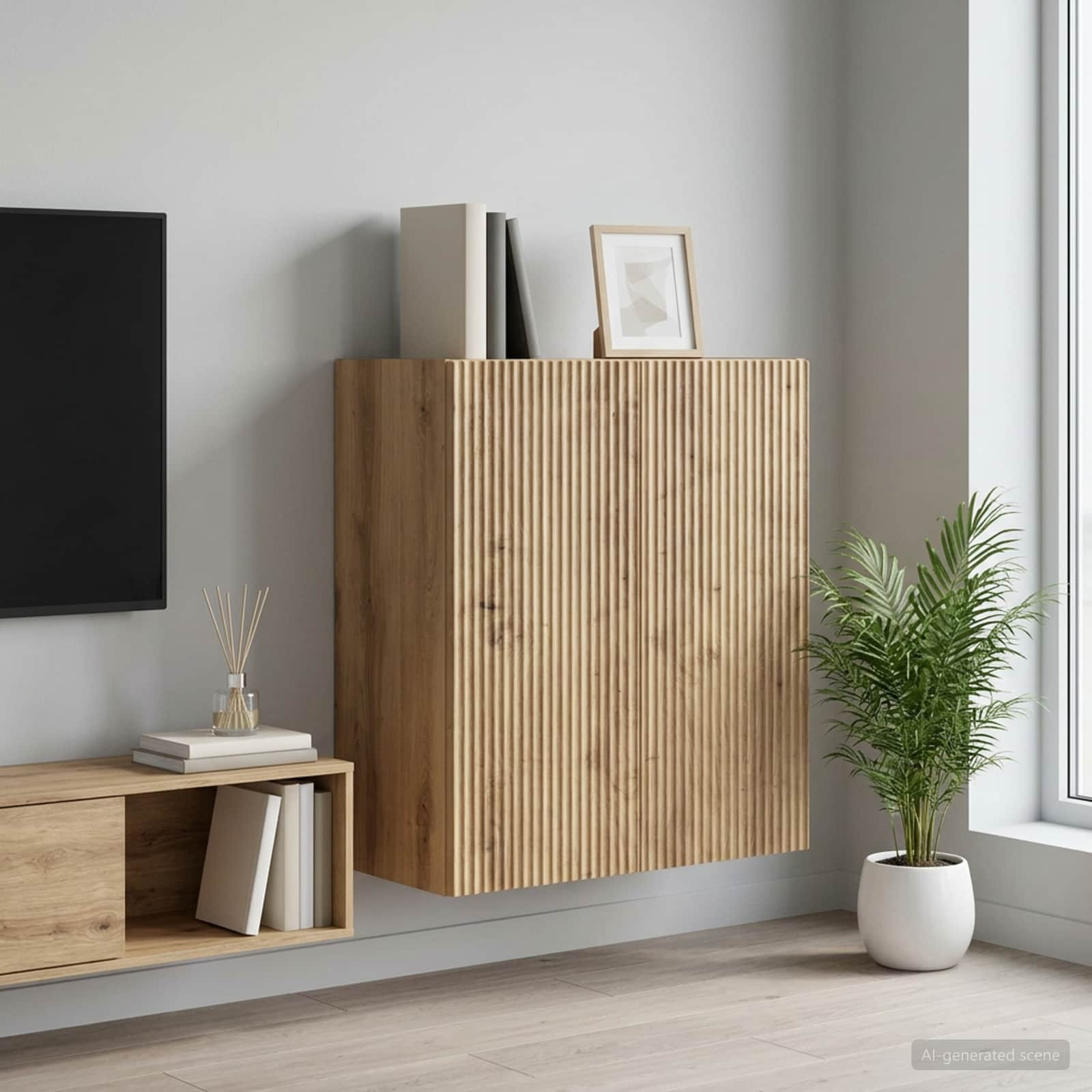 vidaXL Wandschrank 59 x 31 x 60 cm Holzwerkstoff Artisan-Eiche