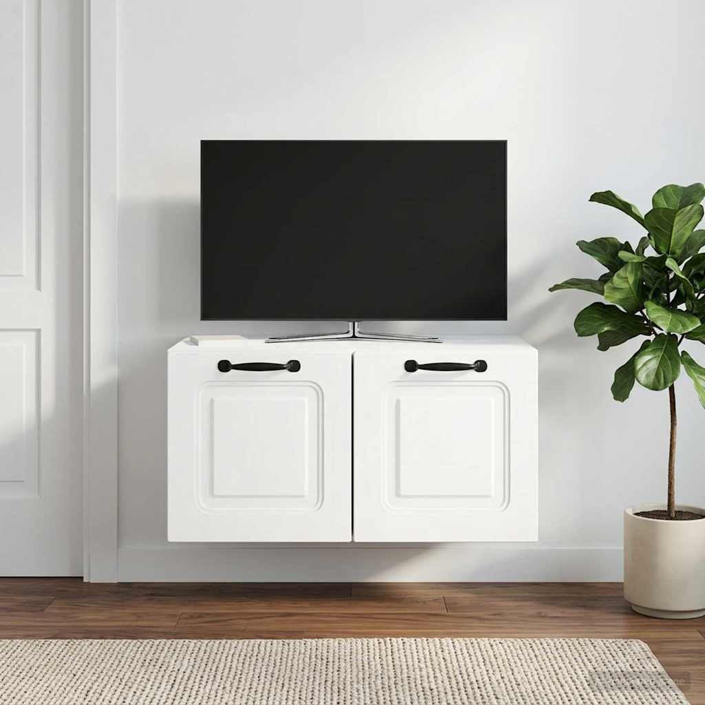 vidaXL Wandmontierter TV-Schrank Weiß 59,5 x 41 x 30 cm Holzwerkstoff