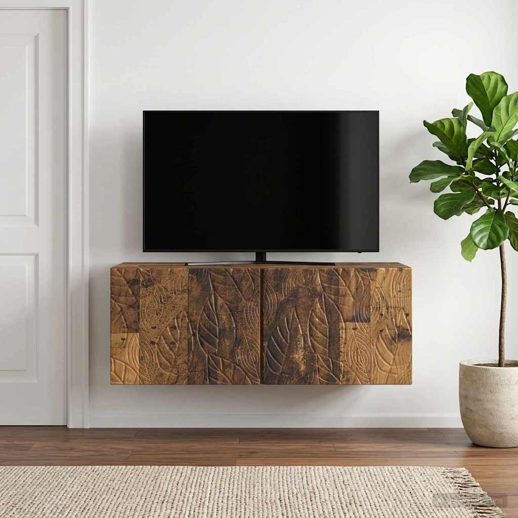 vidaXL Wandmontierter TV-Schrank 78,5 x 31 cm Altholz Holzwerkstoff