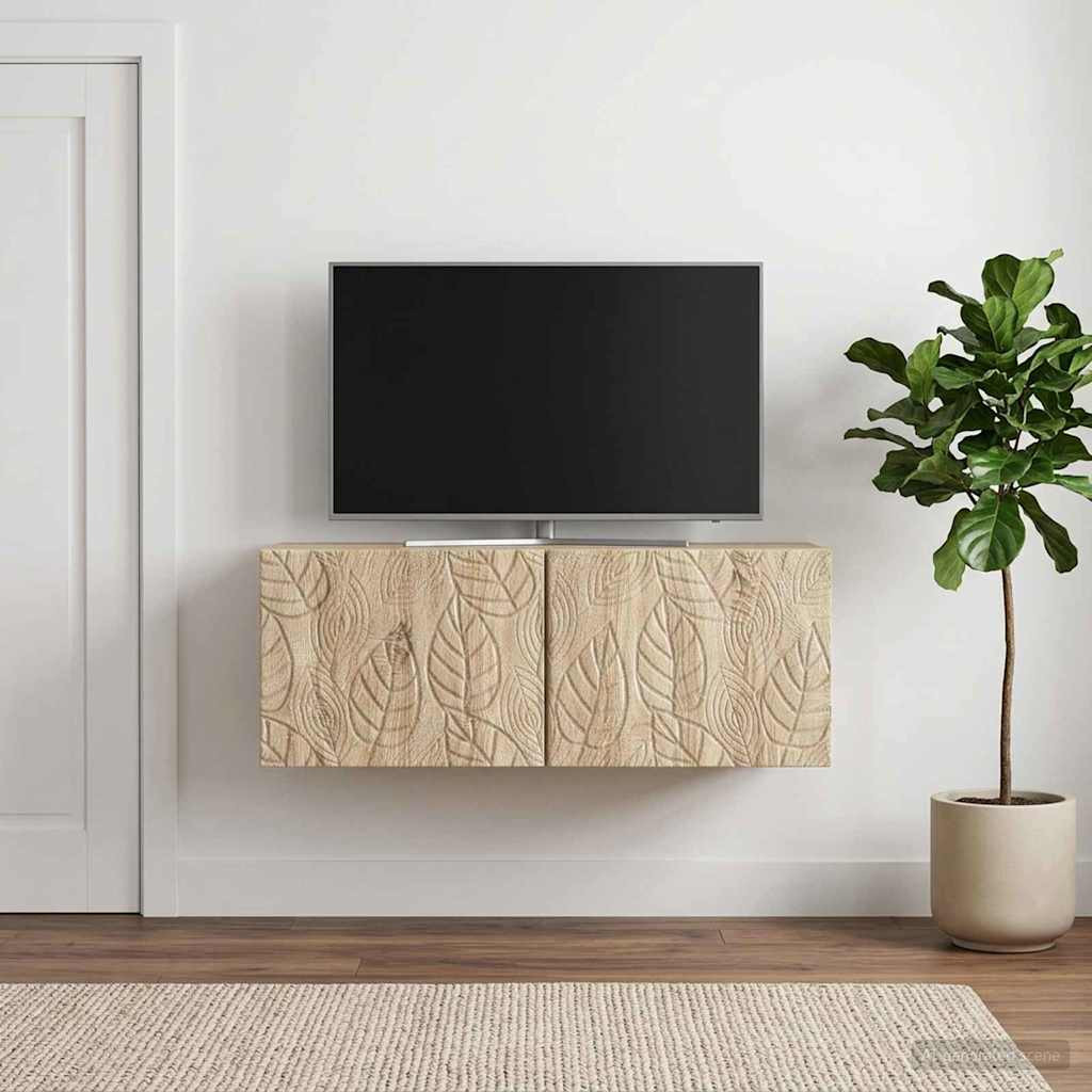 vidaXL Wandmontierter TV-Schrank 98 x 31 cm Sonoma-Eiche Holzwerkstoff