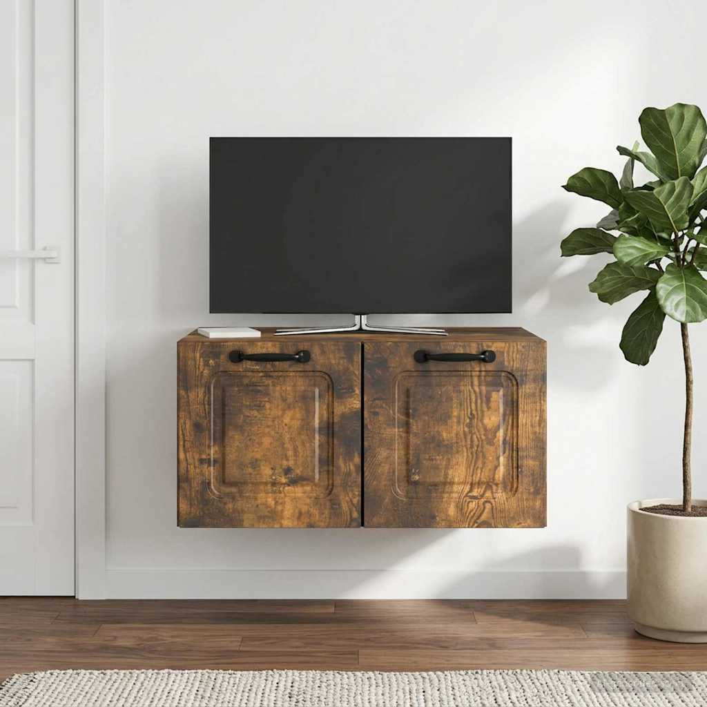 vidaXL Wandmontierter TV-Schrank Geräucherte Eiche 59,5 x 41 x 30 cm