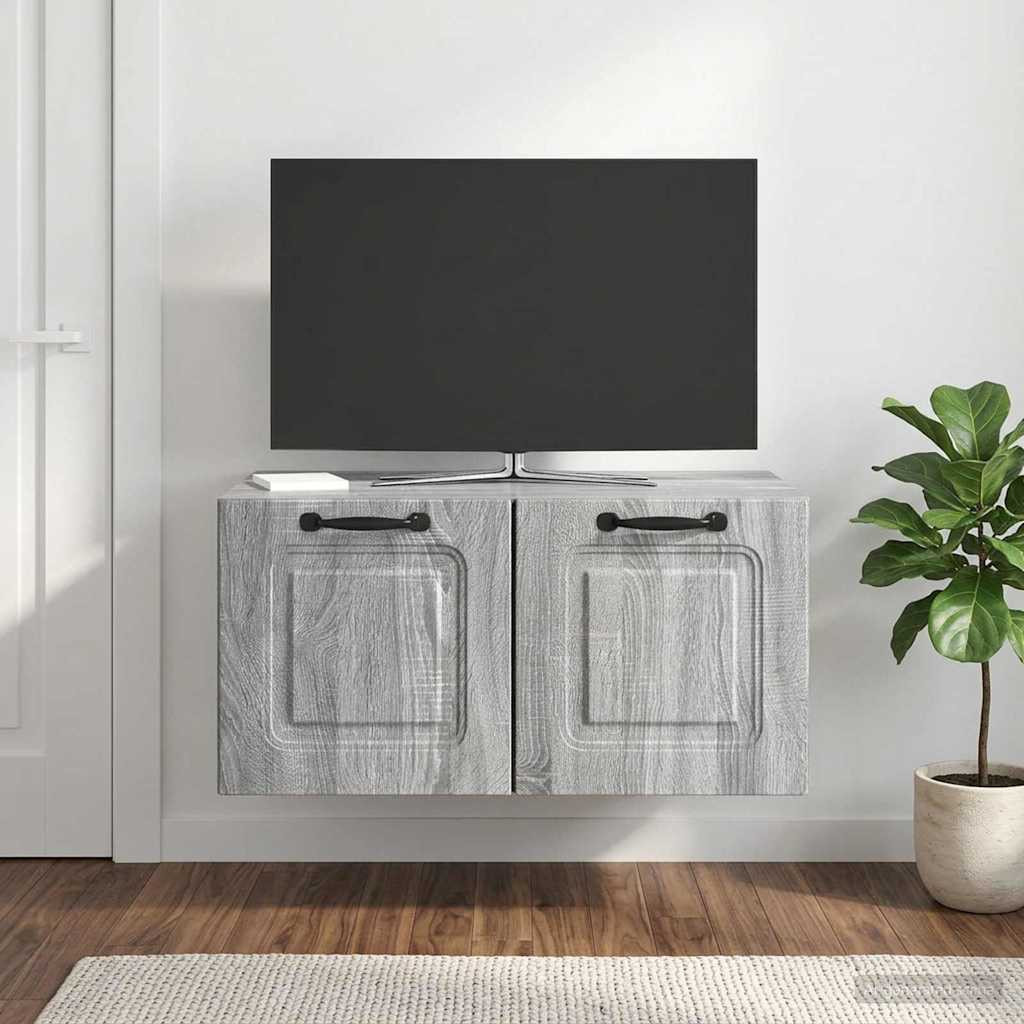 vidaXL Wandmontierter TV-Schrank Graues Sonoma 59,5 x 41 x 30 cm