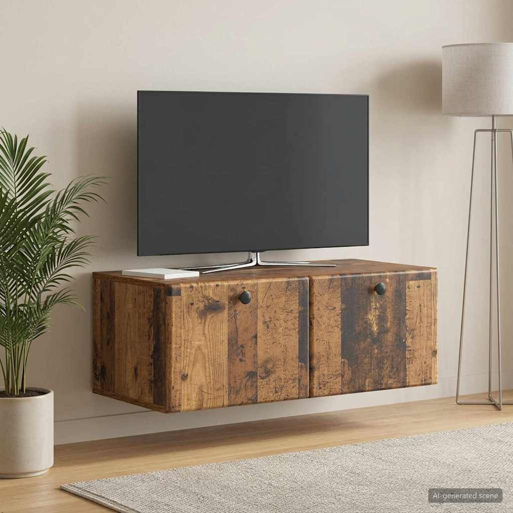vidaXL Wandmontierter TV-Schrank 78,5 x 41 x 30 cm Altholz