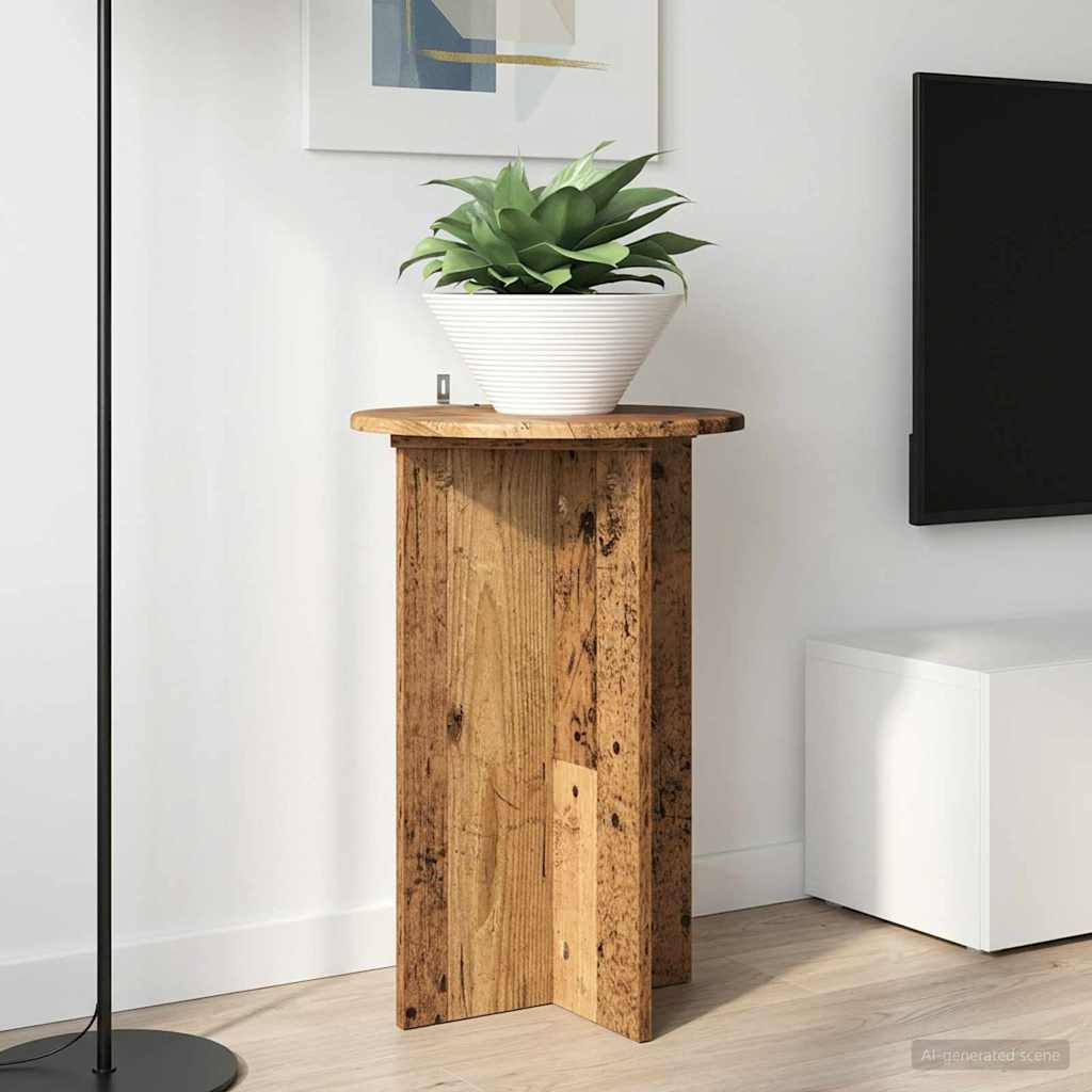 vidaXL Pflanzenständer 2 pcs Altholz Ø40 x 60 cm Holzwerkstoff