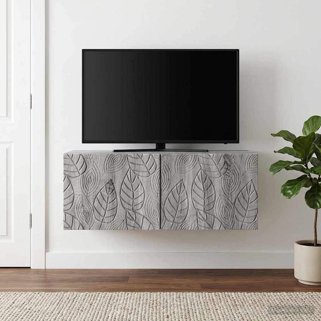 vidaXL Wandmontierter TV-Schrank 98 x 31 cm Grau Sonoma Holzwerkstoff