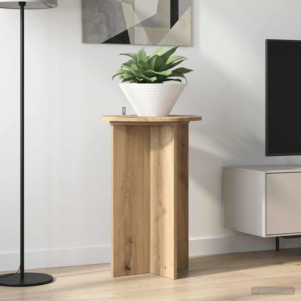 vidaXL Pflanzenständer 2 Stk. Artisan-Eiche Ø40 x 60 cm Holzwerkstoff