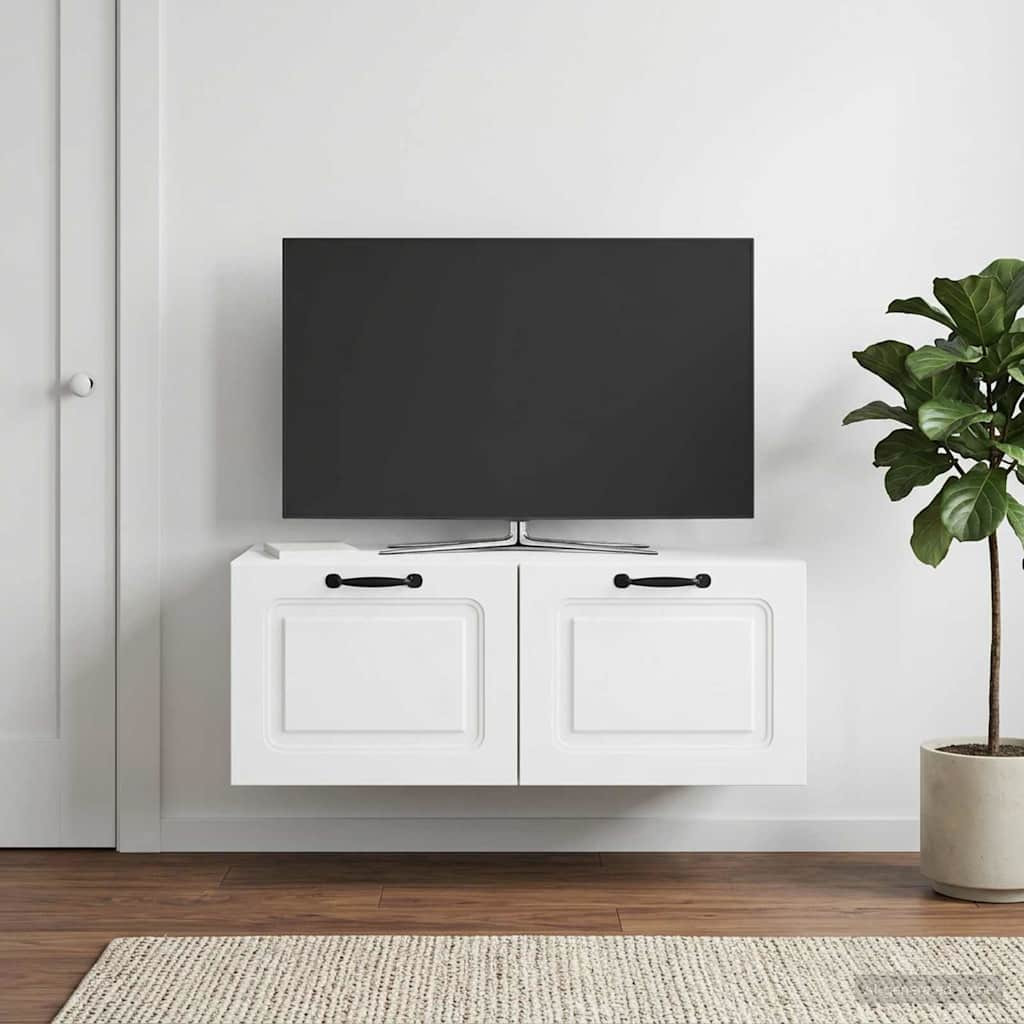 vidaXL Wandmontierter TV-Schrank Weiß 78,5 x 41 x 30 cm Holzwerkstoff