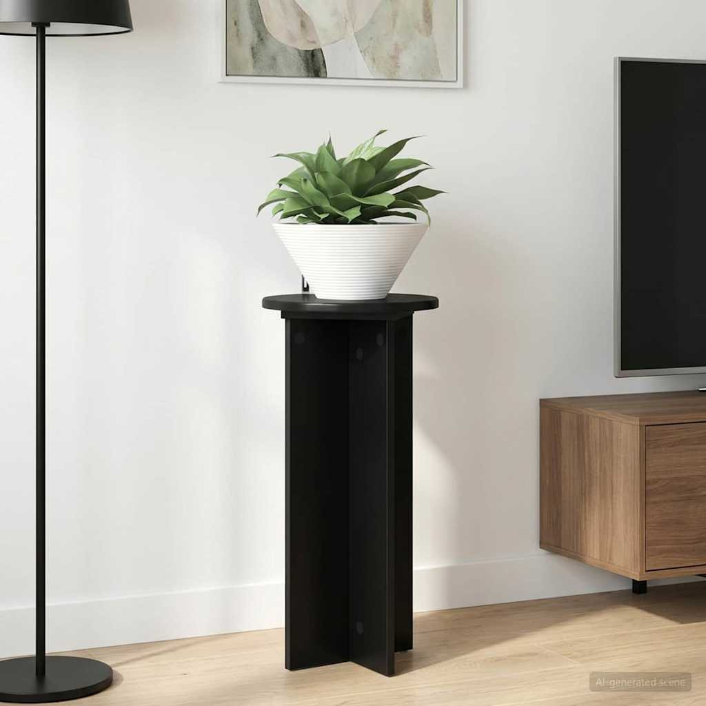 vidaXL Pflanzenständer 2 pcs Schwarz 29,5 x 29,5 x 60 cm Holzwerkstoff