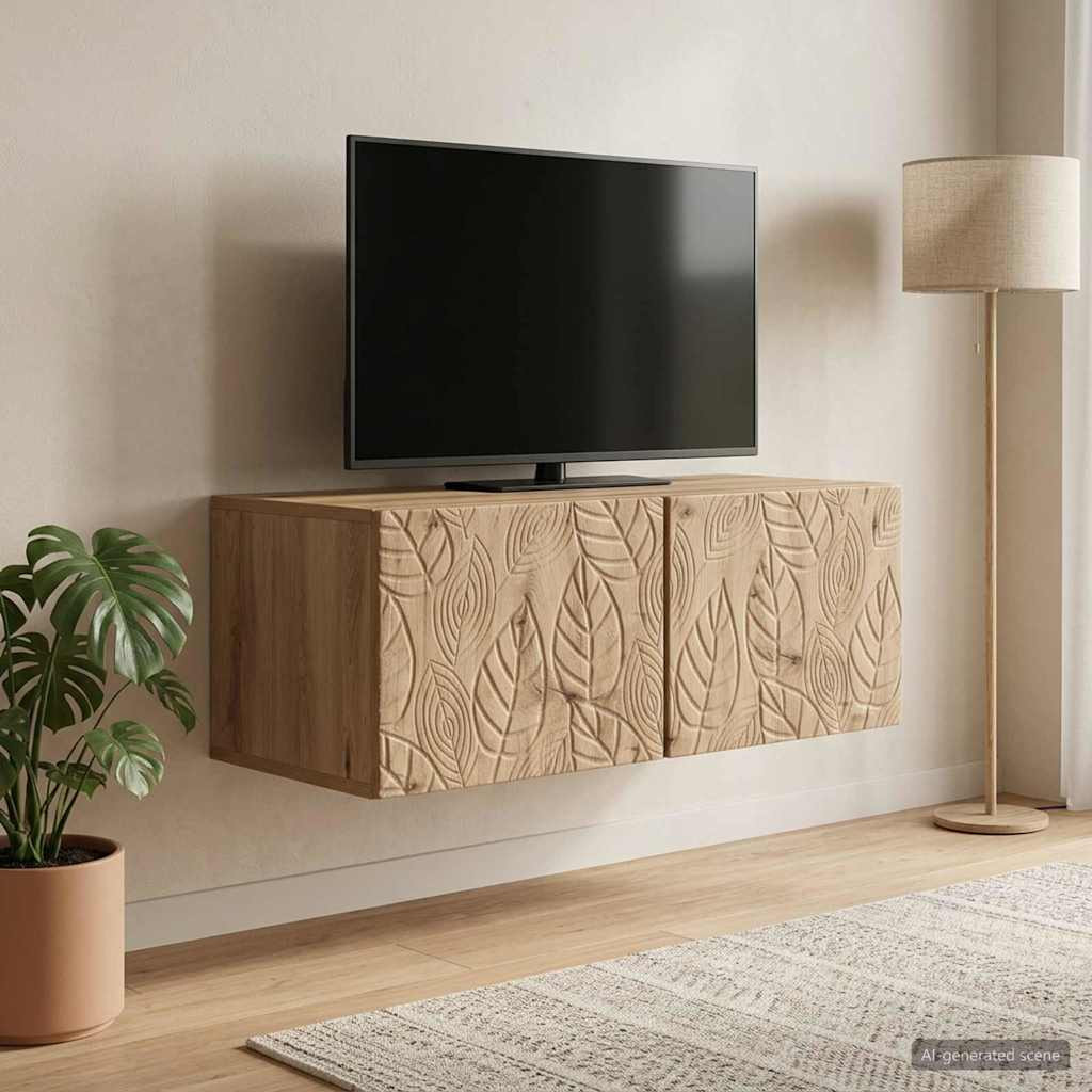 vidaXL Wandmontierter TV-Schrank 98 x 31 cm Artisan-Eiche