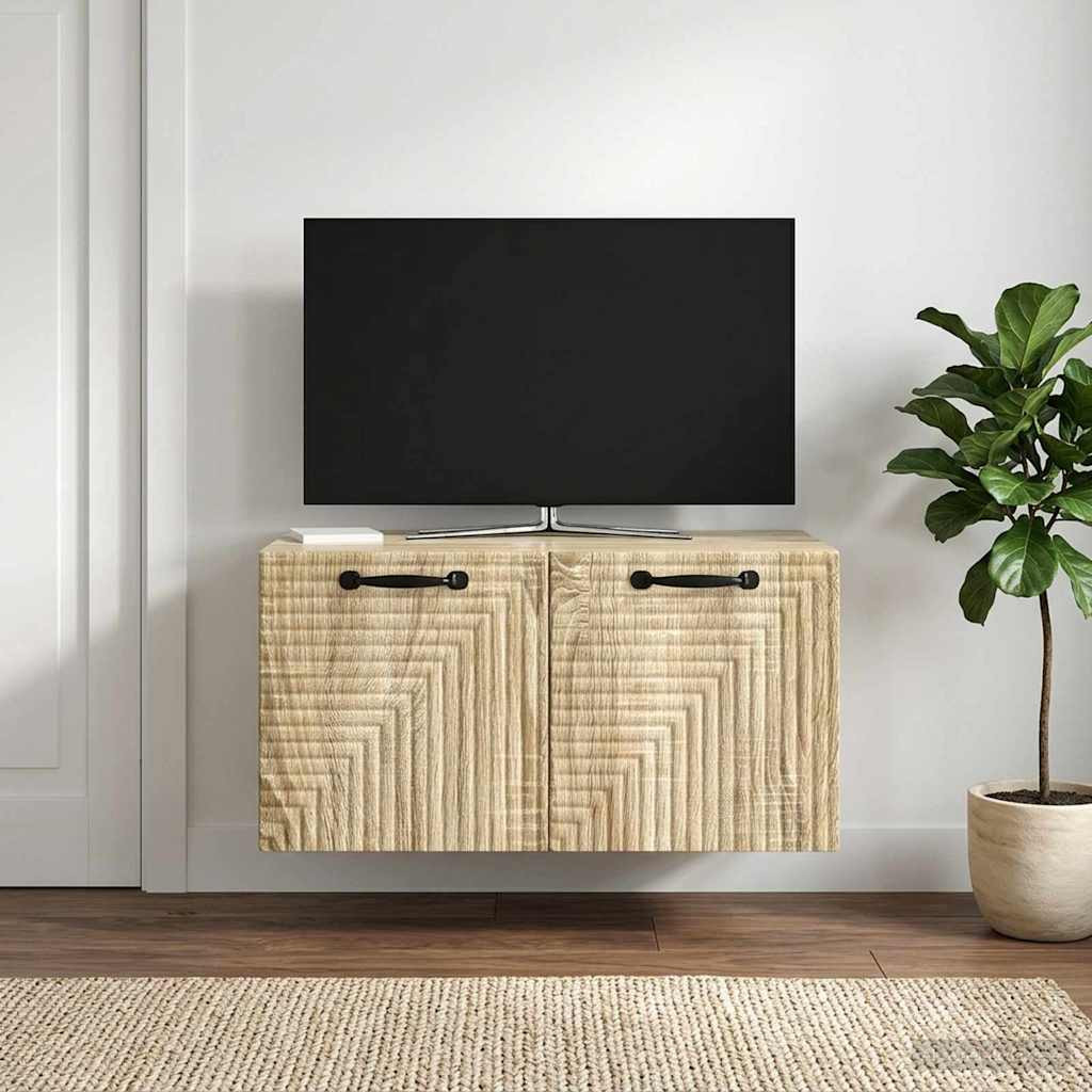 vidaXL Wandmontierter TV-Schrank Sonoma-Eiche 59,5 x 41 x 30 cm