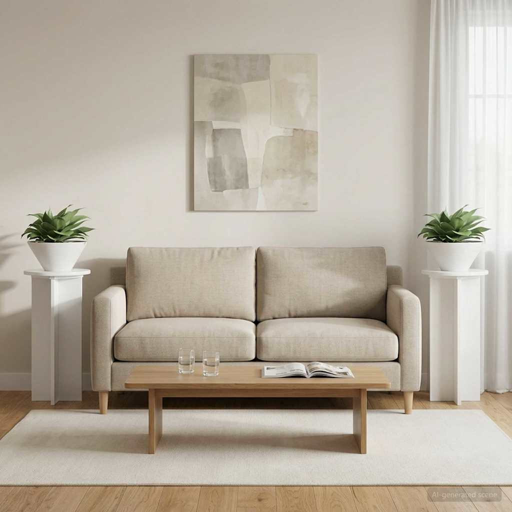 vidaXL Pflanzenständer 2 pcs Hochglanz Weiß 29,5 x 29,5 x 60 cm
